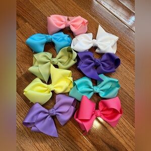 Bundle of 9 girls hair bows